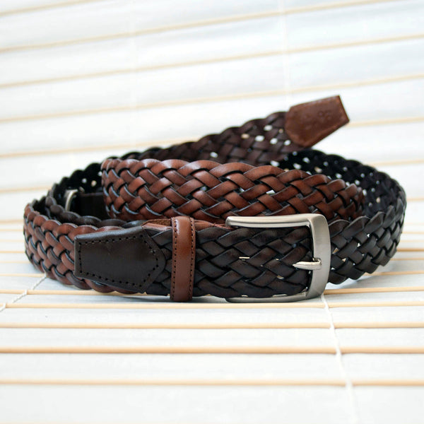 Woven Braided Leather Belt (Unisex