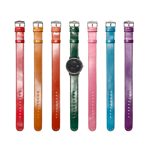 Watch + 7 Leather Watch Straps