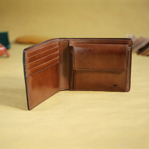 Buy MANDAVA Genuine German Buff Leather Mens Casual Bifold Wallet Coin Purse  Card Holder at Amazon.in
